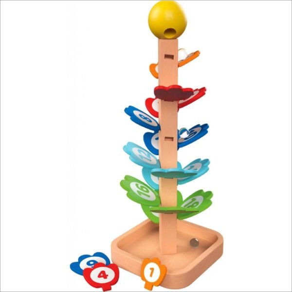 Sound and color staircase with 3 balls