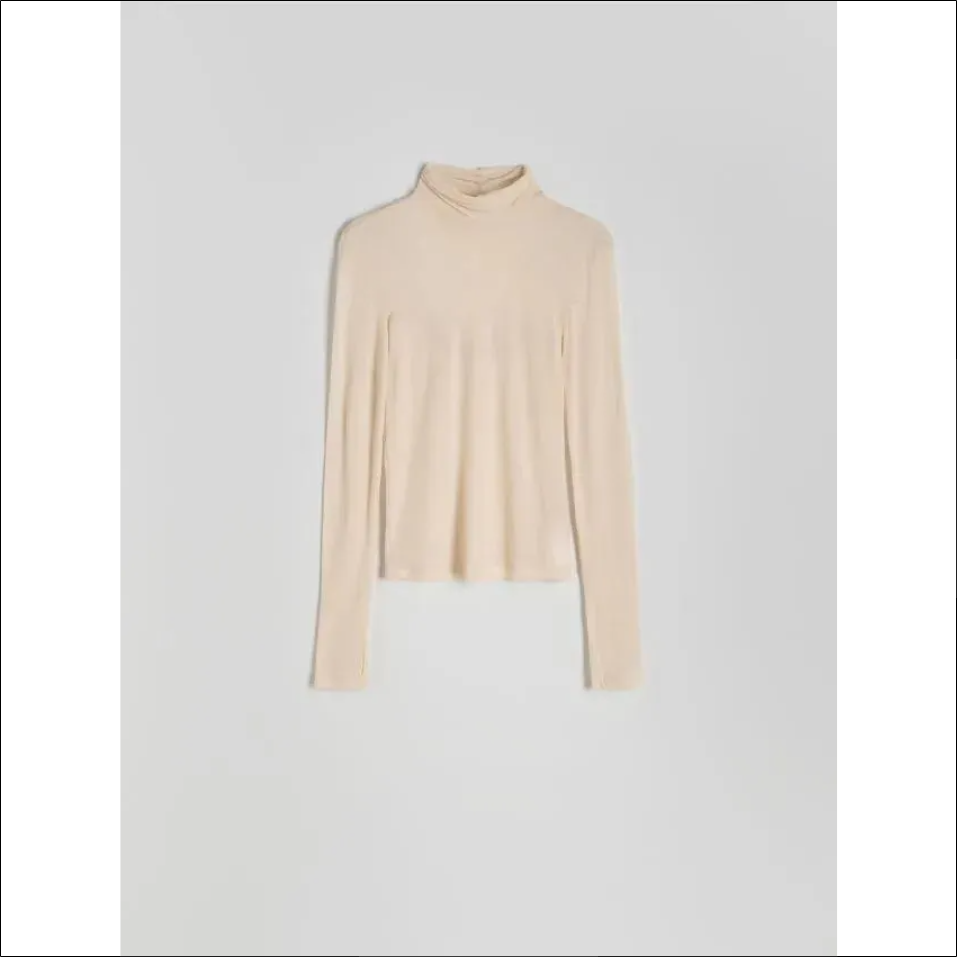 reserved cotton turtleneck longsleeve cream beige
