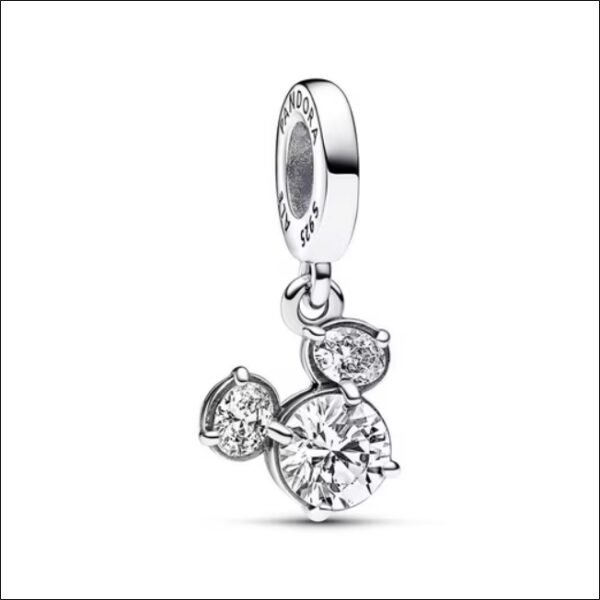 Charm pendant PANDORA Disney Charm Pendant Mickey Silhouette, 925 Silver;Pendentif charm PANDORA Pendentif Charm Disney Silhouette Mickey, Argent 925