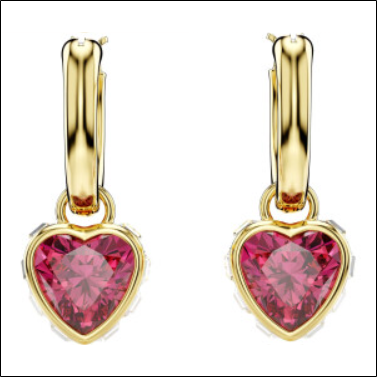 swarovski chroma drop earrings heart 5684760